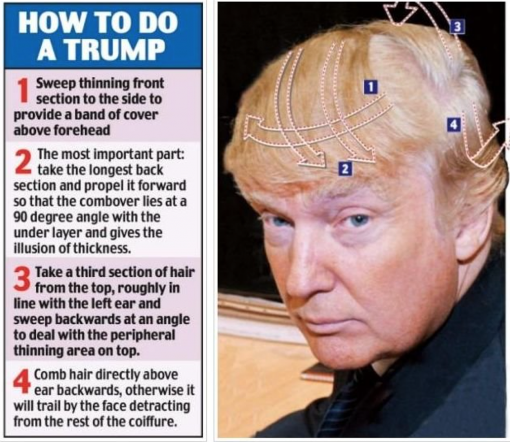 トランプ、髪型