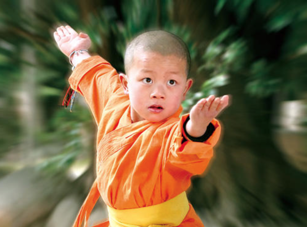 カンフー、少林寺拳法、坊主、子供、中国