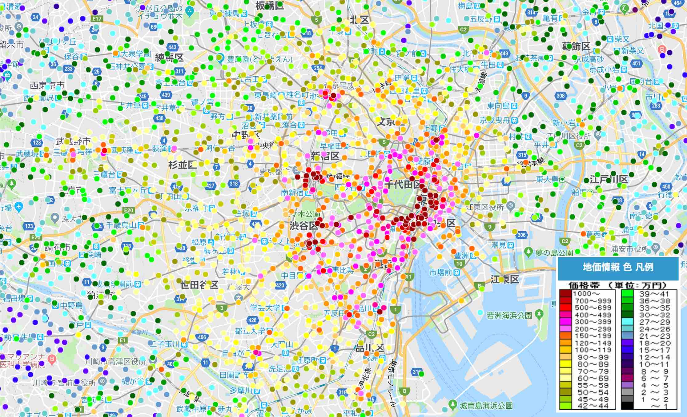 地価分布図